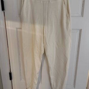 Women’s cream sweatpants